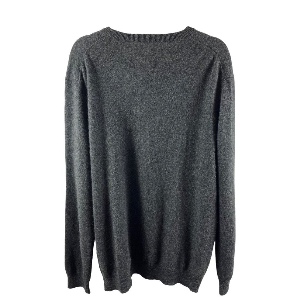 Club Room Luxury Cashmere Crewneck Sweater Charcoal Gray Mens XXL *FLAWED READ* - Picture 2 of 9